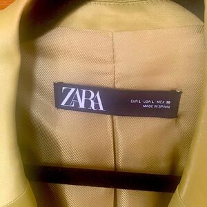 Zara oversized single breasted satin-look blazer